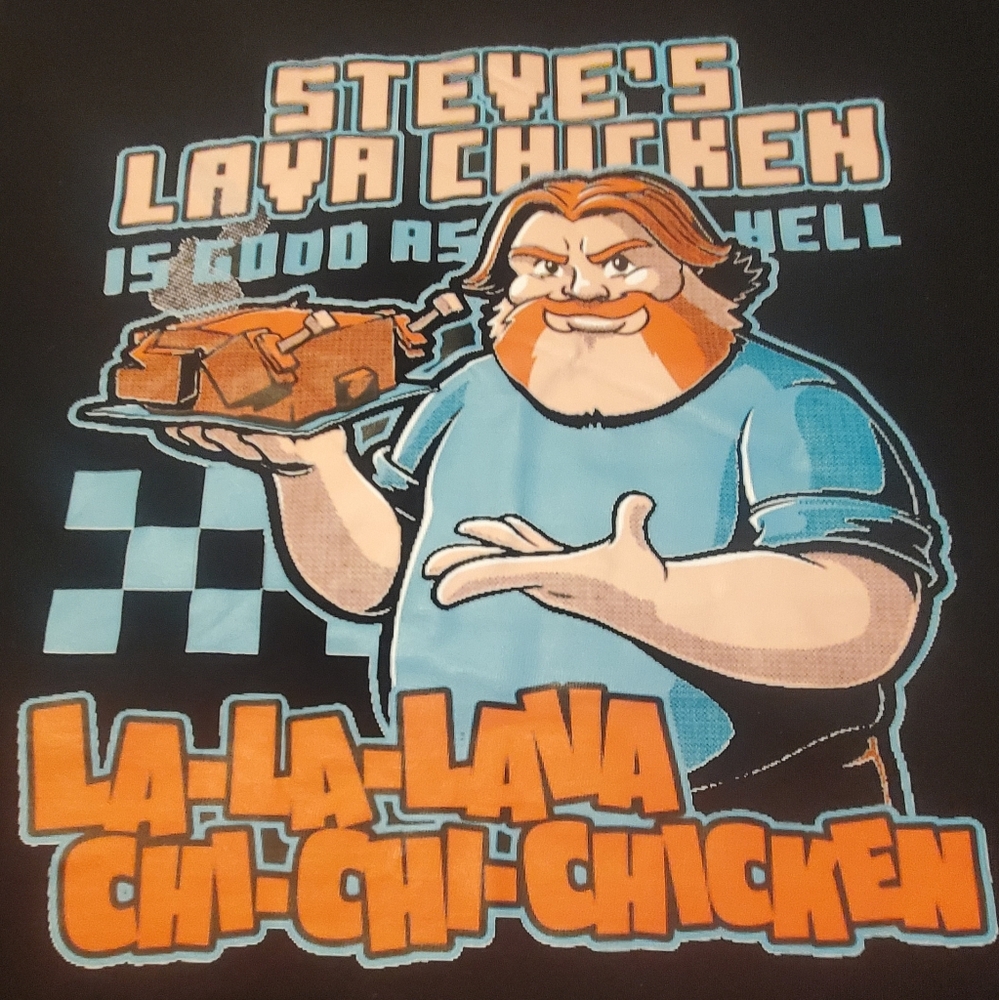 Graphic Tee with Lava Chicken Design